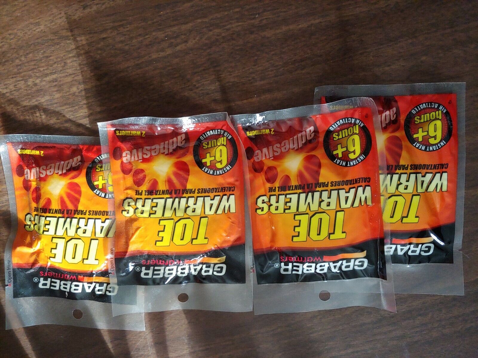 New Four Packs Of Six Hr Toe Warners Never Opened Brand New