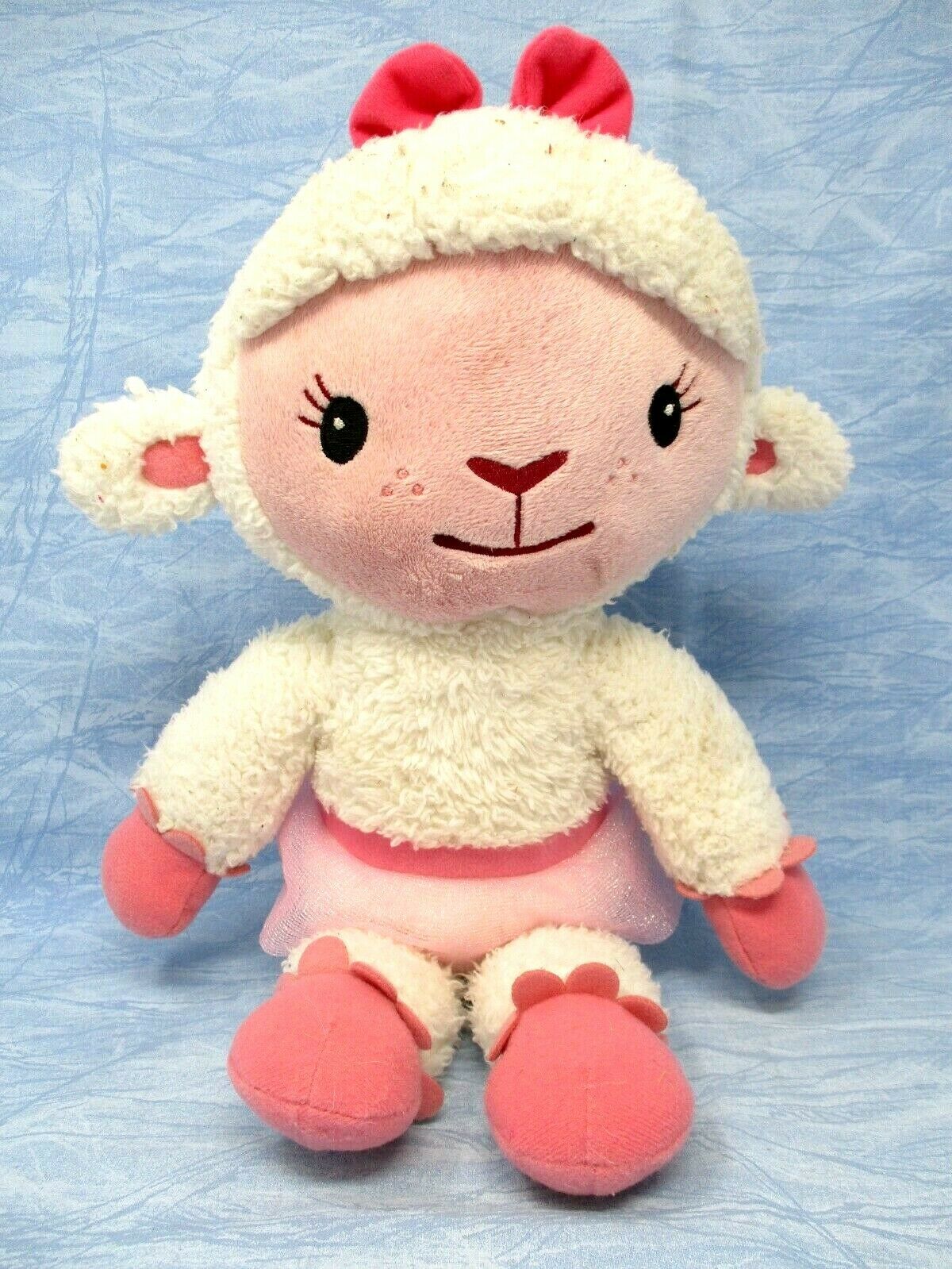 Doc Mcstuffins Lambie Plush Doll Talking Rattle 16" Stuffed Lamb Disney