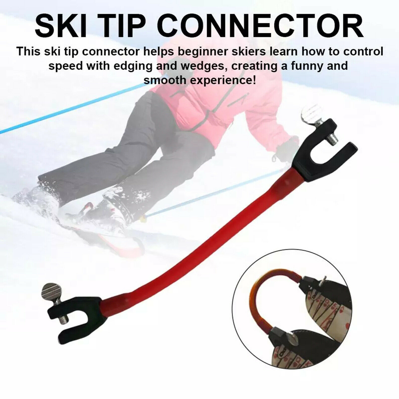 Snowboard Tip Connector Elastic Clip Control Speed Outdoor For Skiing Beginners