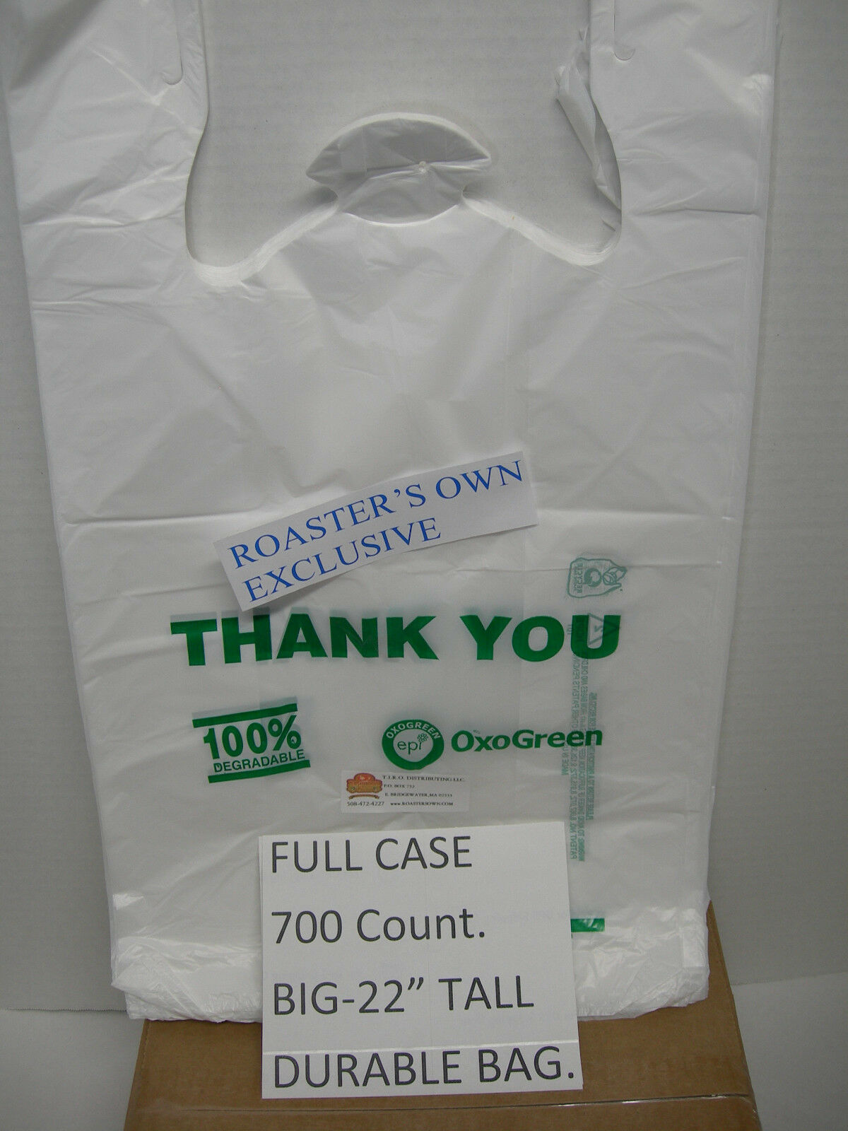 700 Count,100% Oxo- Biodegradable Plastic Bag Recyclable Eco Friendly Take Out