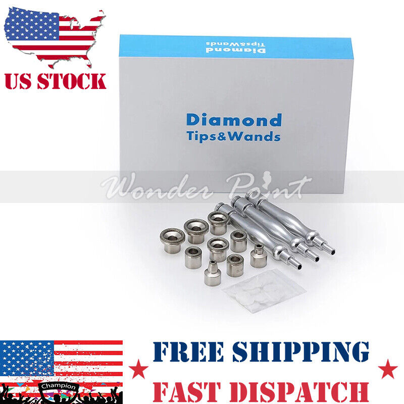 Microdermabrasion Spare Parts Facial Peeling Beauty Tool Diamond 3 Wands 9 Tips